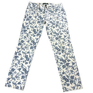 Ralph Lauren Jeans Womens 8 Skinny Floral Print Y2K Retro Stretch Denim Pants Up